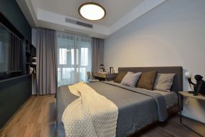 2020北欧卧室床装饰效果图 2020家居卧室窗帘图片 