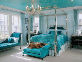 四柱床装修效果图片 卧室颜色搭配装修效果图片