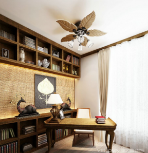 儒之源133㎡中式风格书房装修案例