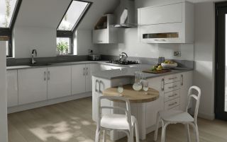 北欧风格阁楼厨房板式橱柜装修效果图片