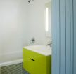 超小浴室洗手台绿色装饰装修效果图