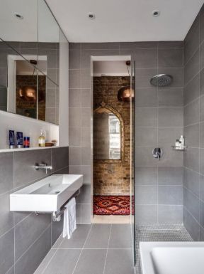 小浴室装修效果图欣赏 单身公寓卫生间装修效果图 