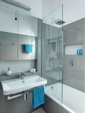 超小浴室毛巾架设计装修效果图2023