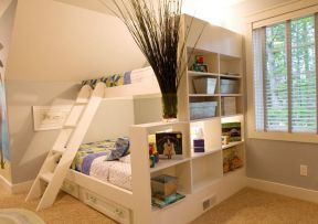 2020儿童卧室高低床装修效果图 小卧室高低床