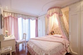 儿童卧室粉色装潢装修布置效果图