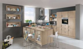 现代北欧风格 2020简单厨房吧台设计图欣赏 