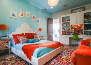儿童房卧室颜色搭配装修布置效果图