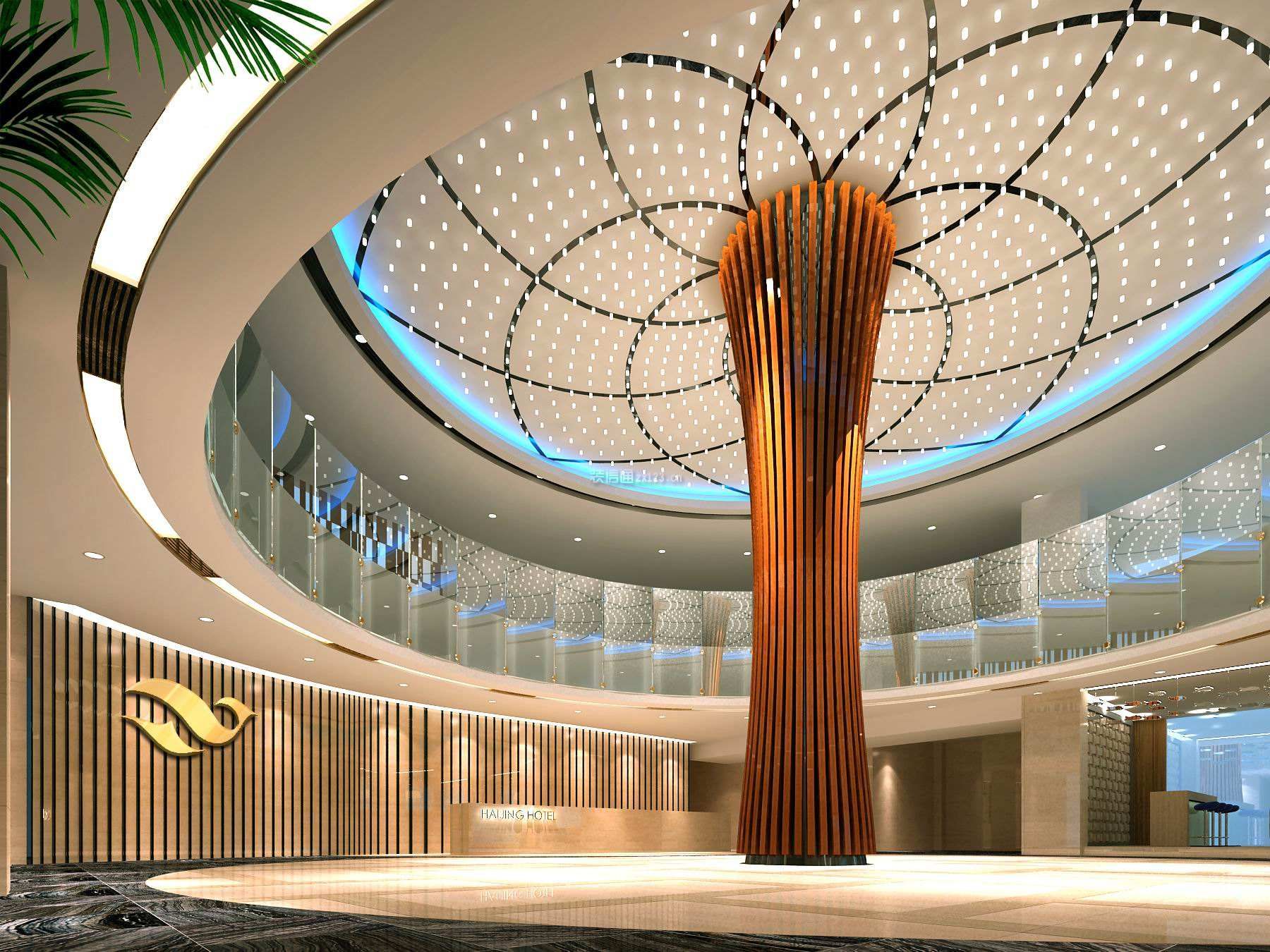 2021现代商场大厅吊顶装修效果图