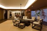 160平新中式风格四居客厅沙发装修设计