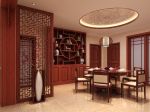 广源国际社区150平米三居室中式风格装修餐厅效果图