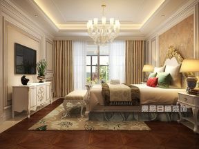 世茂玉锦湾240㎡四居室欧式风格卧室装修案例