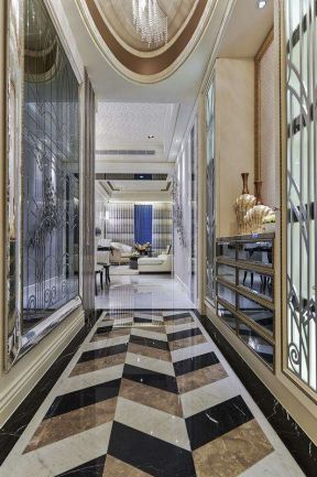 230平大平层欧式风格玄关走廊设计效果