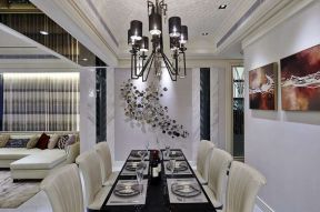 230平大平层欧式风格餐厅吊灯装修