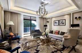 170平大平层古典风格客厅沙发效果图