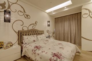 房屋卧室简约壁纸装饰设计图大全