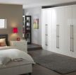 2023现代卧室白色板式衣柜设计效果图片