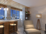 德诚翠湖湾120平米三居室现代简约风格装修效果图