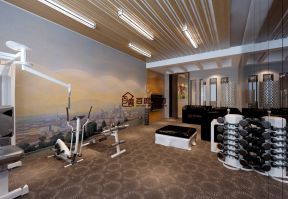 华联300平米现代简约复式健身房装修案例