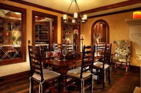 美式古典风格餐厅 餐厅镜面装修设计