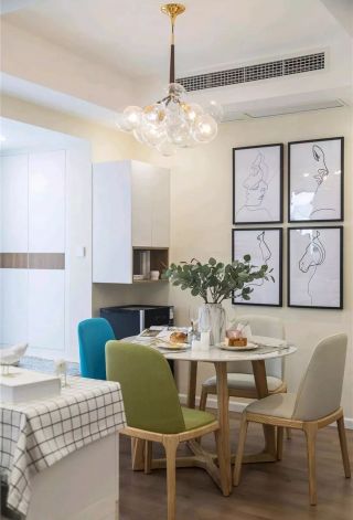 现代北欧风格三居室餐厅装饰画设计UTP