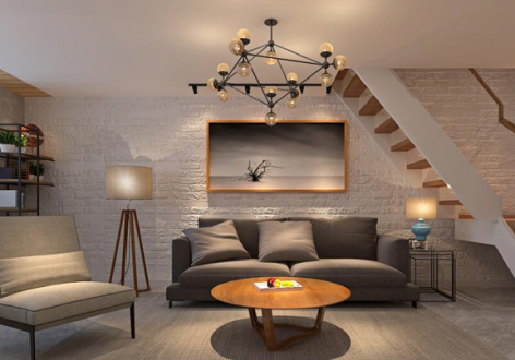 德诚翠湖湾120平米三居室现代简约风格装修效果图