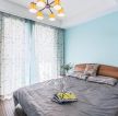 地中海家居卧室窗帘壁纸装修装饰图片