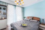 地中海家居卧室窗帘壁纸装修装饰图片