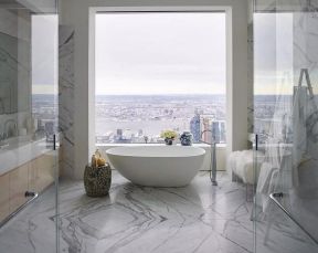 公寓式住宅浴室浴缸设计图片大全