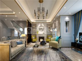 现代风格别墅客厅装修效果图 2020现代风格别墅客厅装修