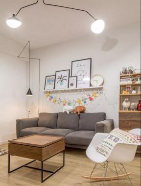 2023现代北欧日式风格客厅茶几沙发搭配图片