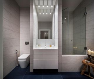 二居室卫浴间隔断装修设计图片 