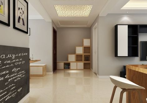 江景苑80平米两居室现代简约风格装修效果图