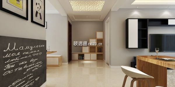 江景苑80平米两居室现代简约风格装修效果图