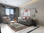 现代风格客厅沙发背景墙装饰画布置效果图