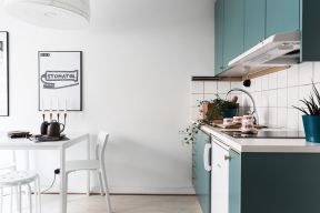 2020单身公寓餐厅厨房一体化装修图片 2020北欧风格家装餐厅厨房设计 