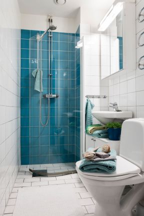 公寓卫生间装修效果图 2020北欧风格的白色精致公寓卫生间设计 