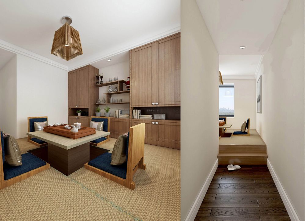 2018家庭茶室隔断装修设计效果图