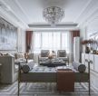 法式家居客厅水晶灯装修设计效果图片
