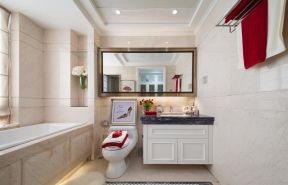 法式卫生间效果图 2020卫生间浴室柜装潢效果图 2020卫生间浴室柜效果图