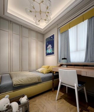 法式家居卧室书房一体设计图片