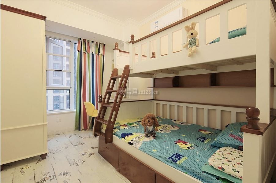 学府一号90平米三居室现代风格装修儿童房效果图