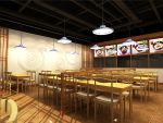 牛百碗餐饮店200平米中式风格装修效果图