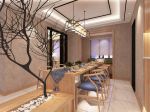 新中式风格餐厅实木长方形餐桌图片