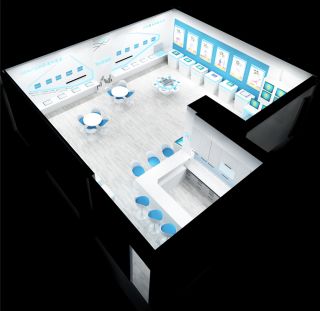 触想智能科技展厅110平米现代风格装修展厅效果图