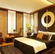 东南亚风格样板房卧室背景墙效果图