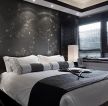 东南亚风格样板房卧室壁纸效果图片