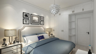 2023温馨简单卧室白色门装饰效果图