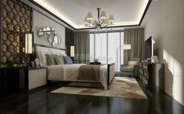 2023港式风格复式卧室墙面装饰效果图