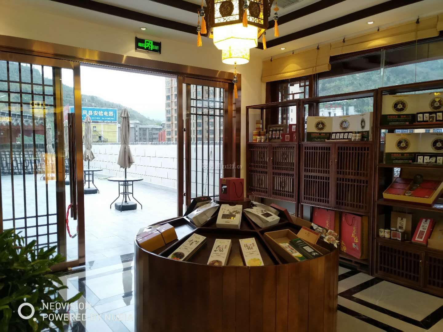新中式风格休闲会所门口装修设计图片_装信通网效果图