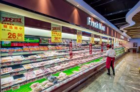 2023超市肉食区货架陈列设计图片